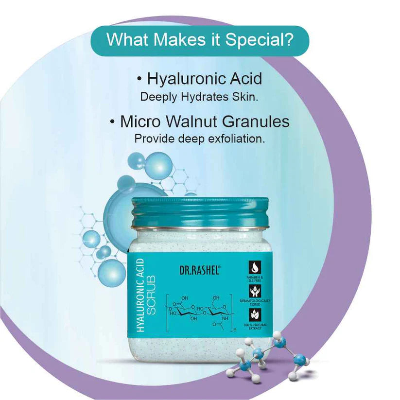 Dr. Rashel Hyaluronic Acid Scrub.
