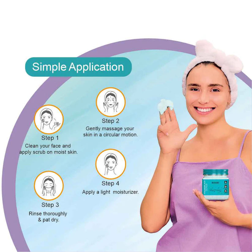 Dr. Rashel Hyaluronic Acid Scrub.